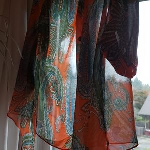 cropped paisley shirt